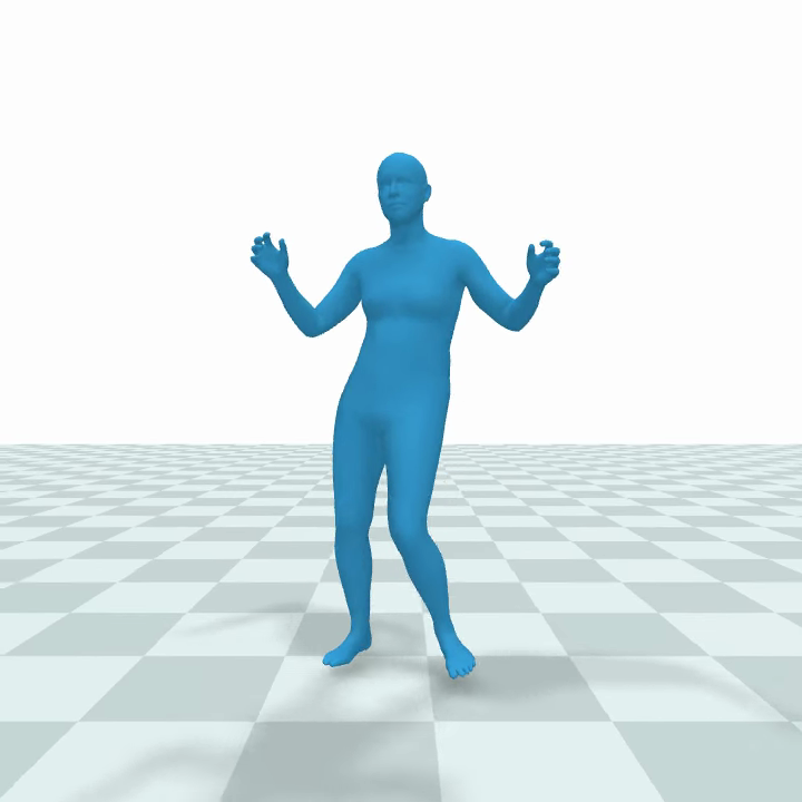 Rendered figure dancing